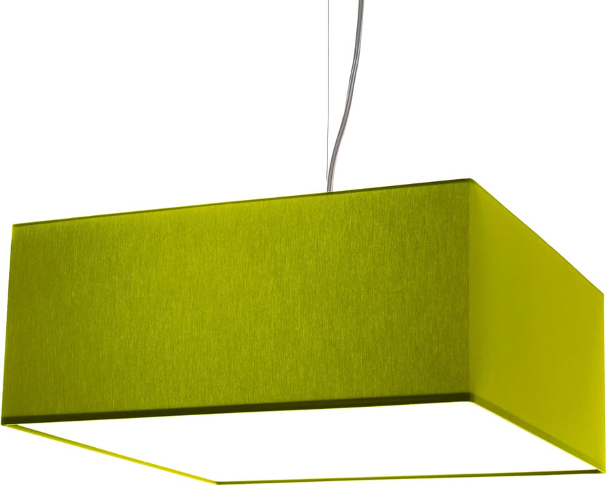 Outlet - Square 50x50 Cm 2 Luci Lampadario A Sospensione Moderna Colore Verde Acido